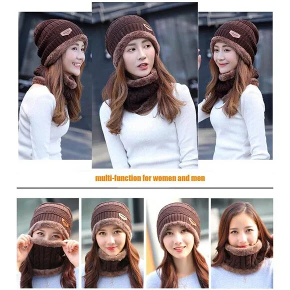 Womens Slouchy Beanie Winter Hat Knit Warm Snow Ski Skull Outdoor Cap - Picture 5 of 6